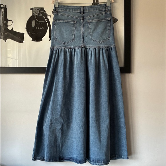 Free People Jordan denim maxi skirt 4 - Picture 3 of 16